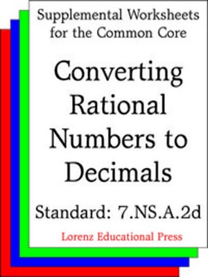 cover image of CCSS 7.NS.A.2d Converting Rational Numbers to Decimals
